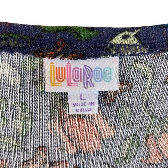 LuLaRoe Simply Comfortable Purple Floral Open Front Duster Cardigan Size Large - Picture 4 of 8